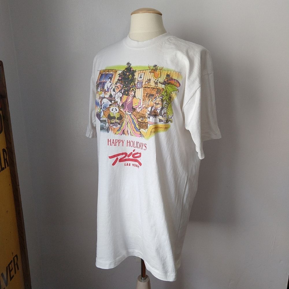 Vintage Rio Las Vegas Holiday T-Shirt Size XL